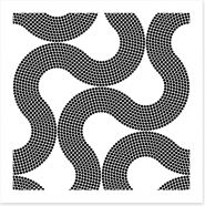 Mosaic curves Art Print 60226618