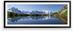 Mont Blanc reflections Framed Art Print 60491751
