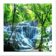 Tropical waterfall Art Print 60536244