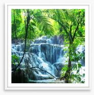 Tropical waterfall Framed Art Print 60536244