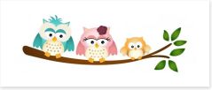 Little owl family Art Print 60627801