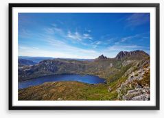 Cradle Mountain and Dove Lake aerial Framed Art Print 60631847