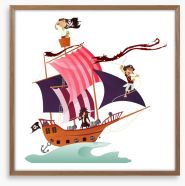 The buccaneer boat Framed Art Print 60702713