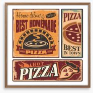 Vintage pizzeria Framed Art Print 60712694