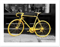 The yellow bike Art Print 60757884