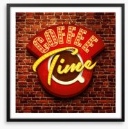 Coffee time sign Framed Art Print 60824128