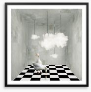 The room with clouds and ducks Framed Art Print 60834864