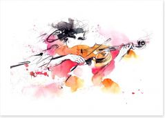 The solo violinist Art Print 60851277