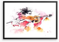The solo violinist Framed Art Print 60851277