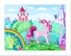 Springtime unicorn Art Print 60892956