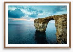 The azure window on Gozo island Framed Art Print 60928810