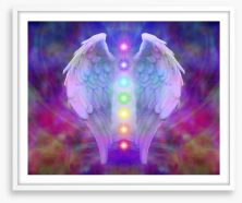 Reiki wings and chakras Framed Art Print 61024376