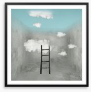 Escape from the room of clouds Framed Art Print 61025389
