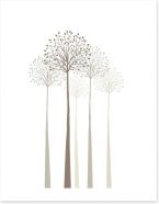 Elegant trees on white Art Print 61121269
