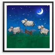 Counting sheep Framed Art Print 61193470