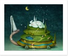 Sleeping fairy turtle Art Print 61257201