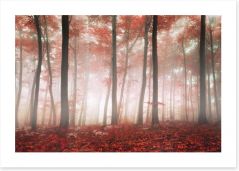 Red leaf forest Art Print 61369506