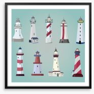 Lighthouse love Framed Art Print 61502123