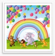 The rainbow race Framed Art Print 61529801