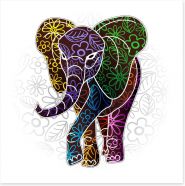 Elephant batik Art Print 61585985