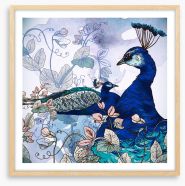 Peacock leaves Framed Art Print 61592849