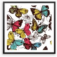 Butterfly flourish Framed Art Print 61600350
