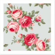 Vintage style rose wallpaper Art Print 61624551