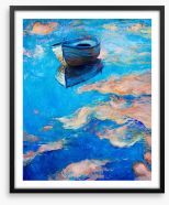 The blue boat Framed Art Print 61699685