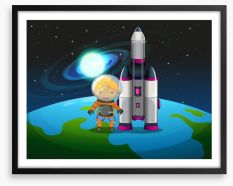 Space explorer Framed Art Print 61839106