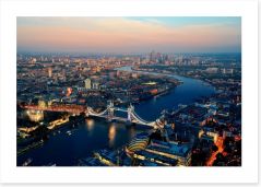 London dusk aerial Art Print 62039397