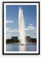 Burley Griffin Lake fountain Framed Art Print 62322857