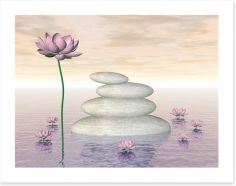 Pink lily zen Art Print 62427977