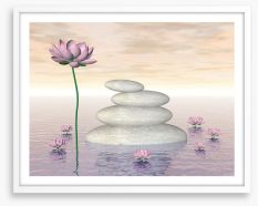 Pink lily zen Framed Art Print 62427977