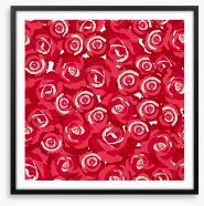 Red rosebuds Framed Art Print 62681005