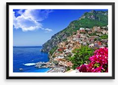 Positano on the Amalfi Coast Framed Art Print 62742869