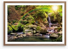 Forest falls rainbow Framed Art Print 62820089