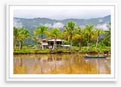 Boating in Borneo Framed Art Print 62861409