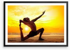 Sunset yoga Framed Art Print 62956444