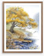 Old tree by the river Framed Art Print 62982833