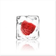 Raspberry in ice Art Print 63049098
