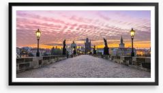 Charles Bridge sunrise Framed Art Print 63168342