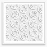 White on White Framed Art Print 63234798