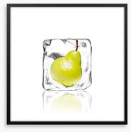 Pear in ice Framed Art Print 63275132