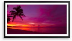 Tropical sunset panorama Framed Art Print 63423138