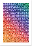 Rainbow mosaic Art Print 63514781