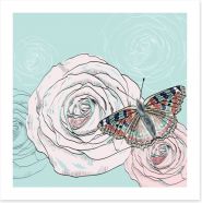 The butterfly and the rose Art Print 63603436