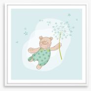 Baby bear in spring Framed Art Print 63783983