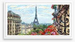 View to the Eiffel Tower Framed Art Print 63801605