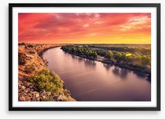 Murray river sunset Framed Art Print 63871228