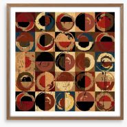 Circles and squares Framed Art Print 63940710